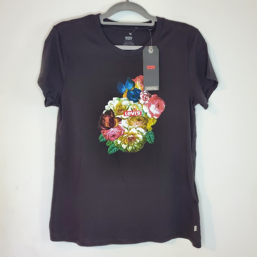 Levi's Black Floral Graphic Tee